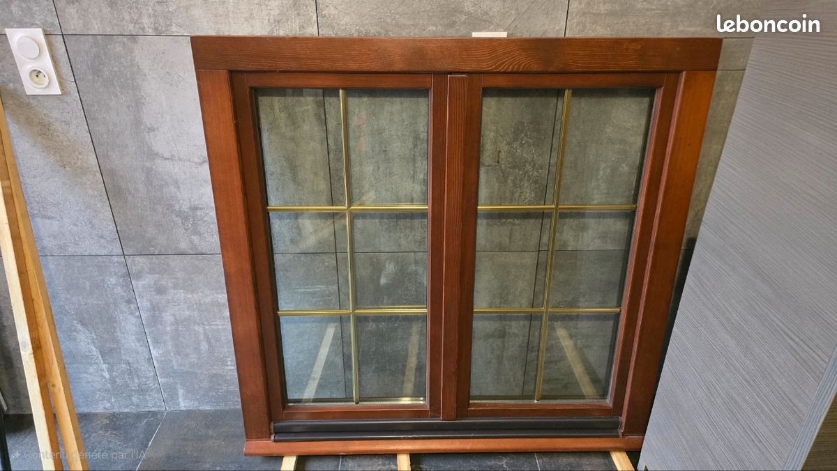 2 fenêtres neuves en bois avec volets – jamais utilisées (image 1)