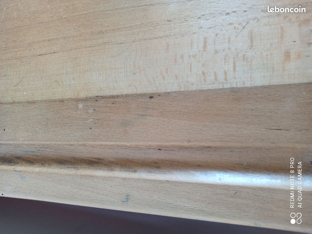 Bureau d'écolier en bois avec pupitre (image 8)
