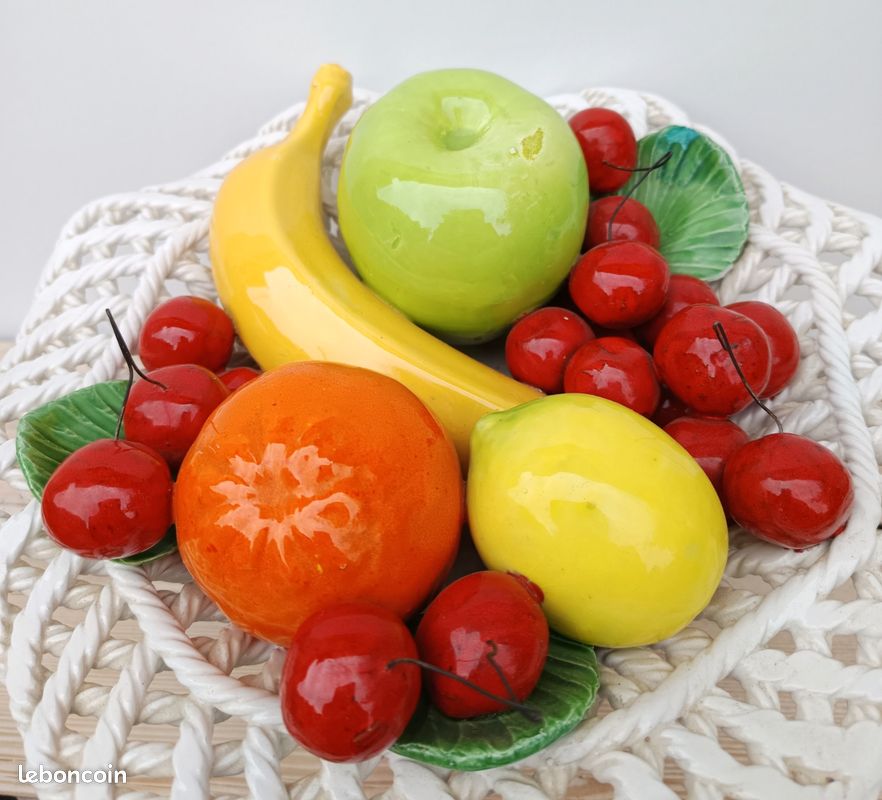 Grande Coupe à Fruits Métal Design Vintage 32 Cm - Déco Rétro
