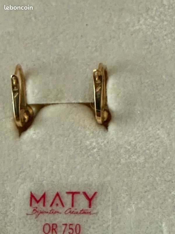 Boucles d’oreilles or jaune 750 dormeuses perles de culture eau douce Maty (image 5)