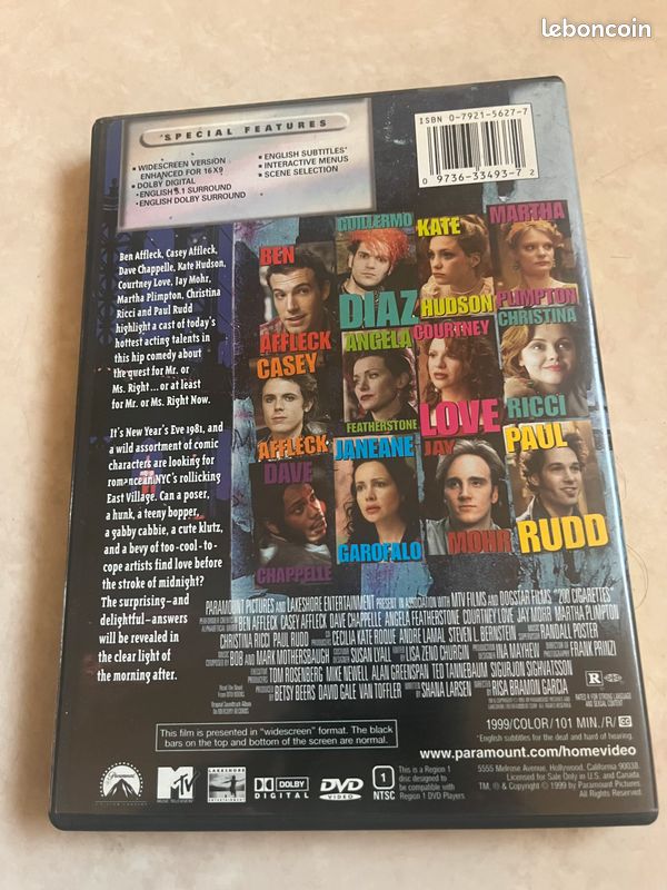 DVD comédie dramatique 200 CIGARETTES / MTV 1999 - DVD