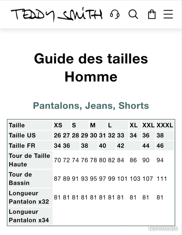 Conversion Taille Jean 29 Equivalent Correspondance Taille 36 Jean