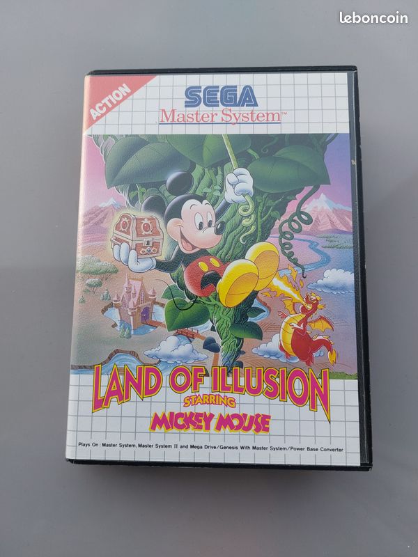 Jeu Rétro : Land Of Illusion Starring Mickey Mouse - Sega Master System - Bon état Complet