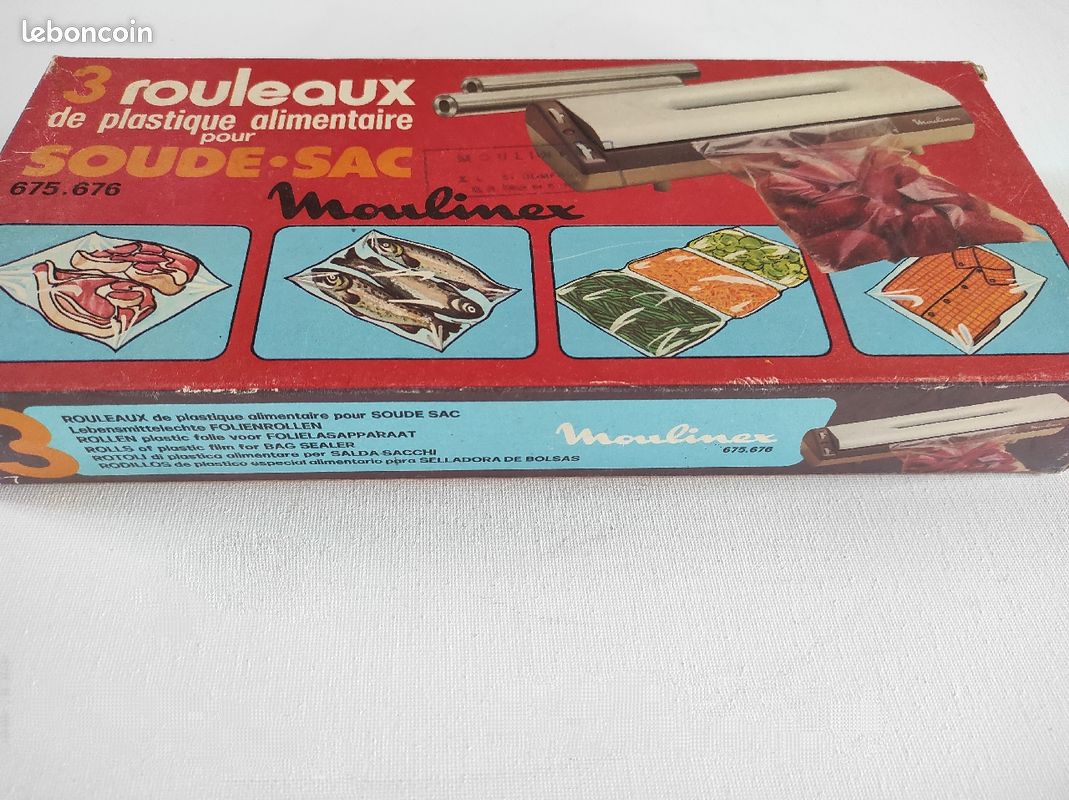 3 Rouleaux Plastique alimentaire Soude Sac Vintage Neuf (image 2)