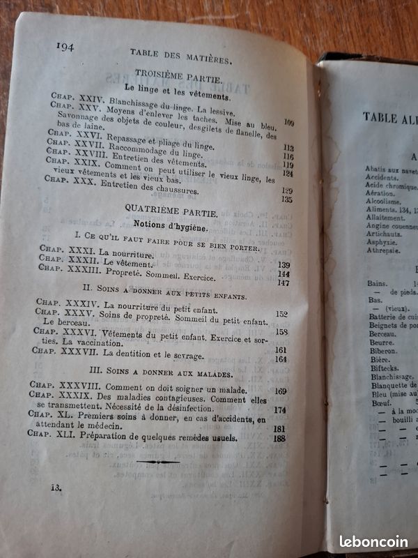Livre scolaire "Économie Domestique et Hygiène à l'Usage des Écoles Primaires de Filles (Élémentaires et Superieures)" - Mme Murique - 1904 (image 8)