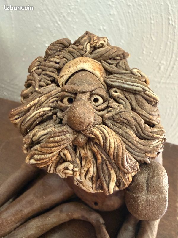 Sculpture artisanale originale en poterie – Aborigène australien – signed Joe Gott (image 2)