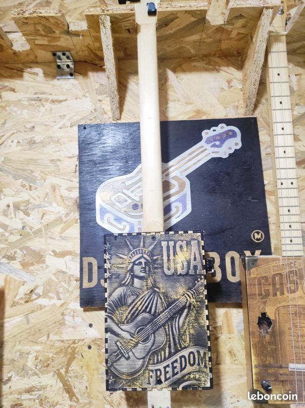 Cigarbox guitare "le cowboy au banjo" modèle unique (image 3)