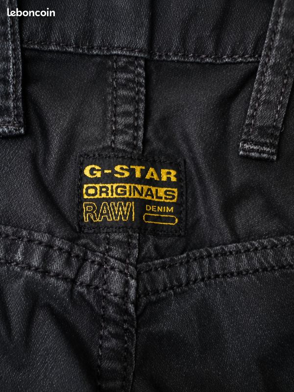 Pantalon cargo G-Star RAW 3301 noir Homme – Taille 45 cm / 105 cm (image 3)