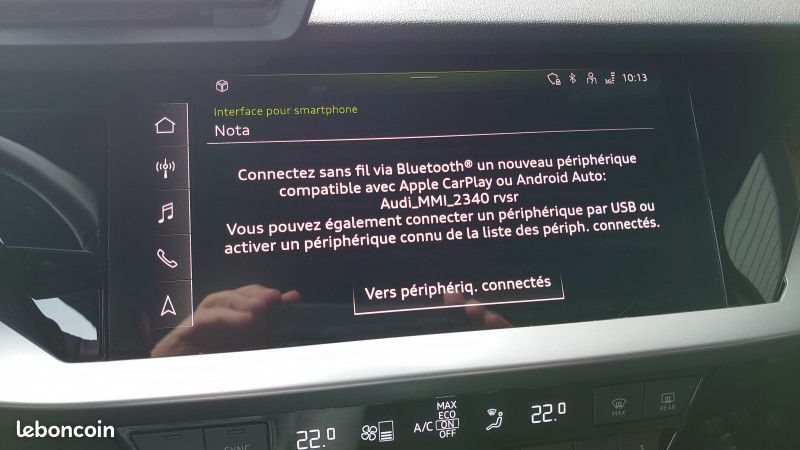 Audi A3 SPORTBACK 30 TFSI 110CH MILD HYBRID BUSINESS LINE S TRONIC 7 (image 11)
