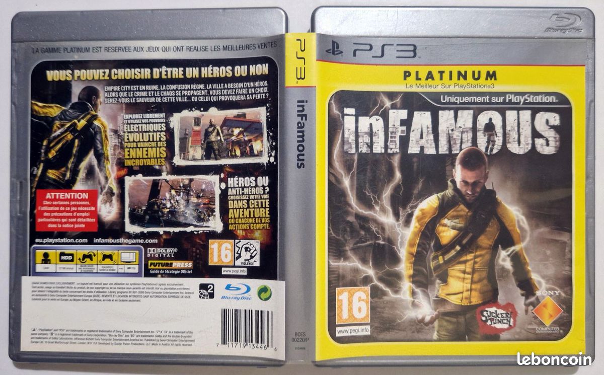 Jeu InFamous Platinum Sony PlayStation 3 PS3 - PAL - Bon État