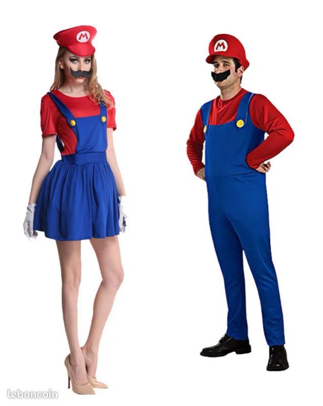 Costume Adulte Carnaval Mario Et Luigi Femme Et Homme Déguisement