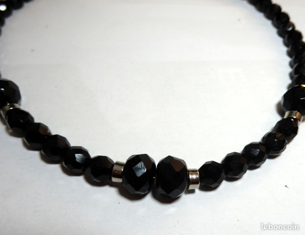 Collier pendentif amovible, perles de verre (image 5)