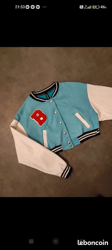 Veste bombers légère turquoise tU (image 1)