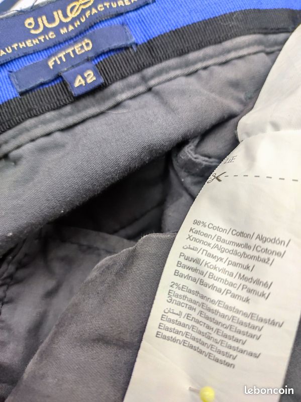 Pantalon Homme Jules Gris Foncé Taille 42 (image 2)