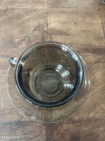 Service à café vintage 12 pièces ARCOROC, tasse sous-tasses, verre