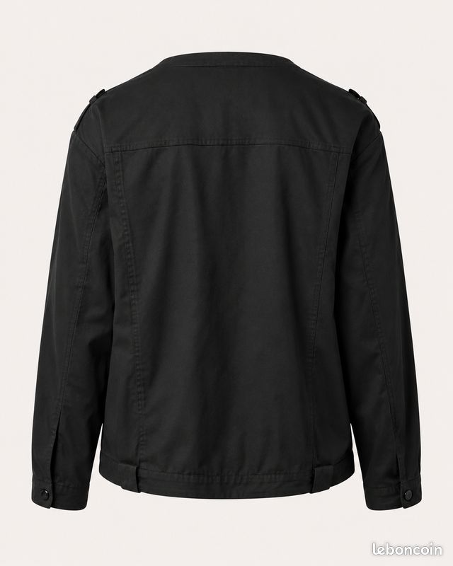 Veste en jean noire stretch Nana Belle (image 3)