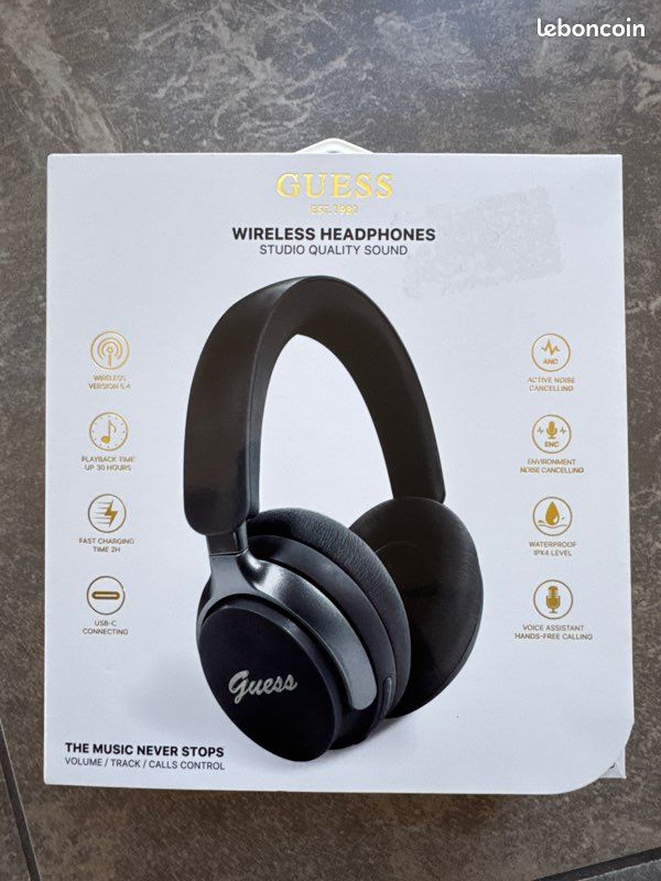 Casque GUESS anc enc wireless studio quality sound neuf (image 1)