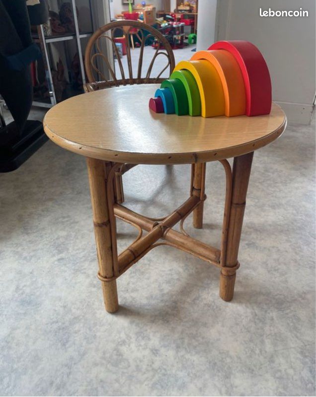 Ensemble rotin vintage (image 3)