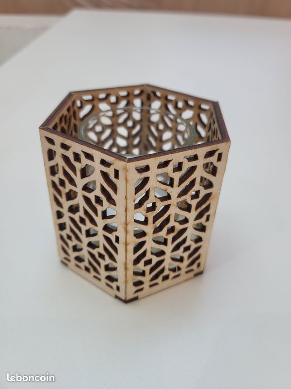 3 idées pour décorer photophore en bois découpé au laser