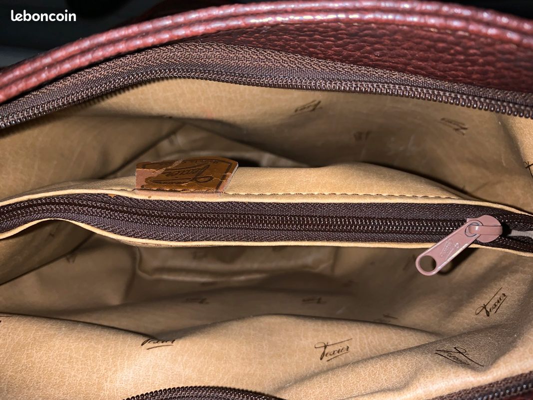 SAC SEAUX TEXIER CUiR MARRON à BANDOULIÈRE (image 8)