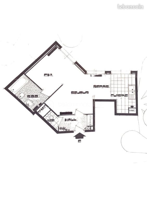 Appartement 2 pièces 36 m² · à Échirolles · 36 m² · 76 000 €