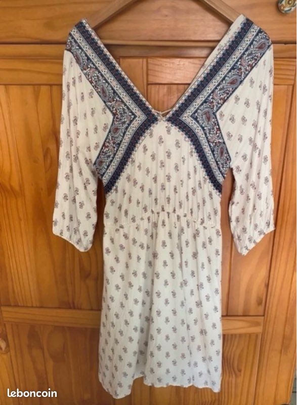 Tunic Robe Courte Sinequanone Avec Cachemire - Taille 1, Broderie - Occasion Très Bon état