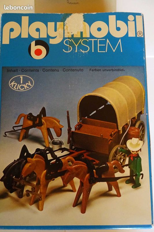 Playmobil Chariot Western Cow Boy Vintage (image 6)