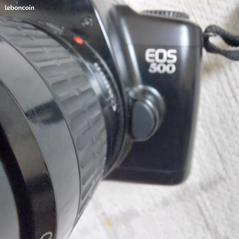 Canon EOS 500 Argentique Avec Trépied, Sacoche, Flash Et 2 Objectifs, état Correct