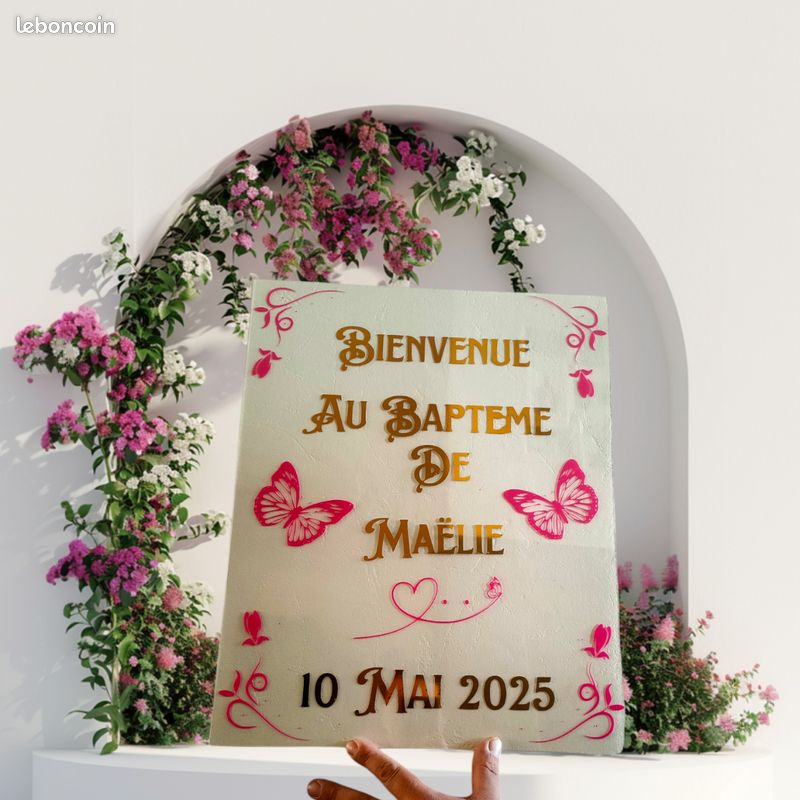 Panneau de bienvenue personnalisé Baptême (image 1)