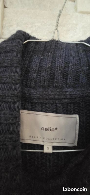 Pull Celio Relax Collection col montant torsadé - Taille S - Bleu foncé (image 2)
