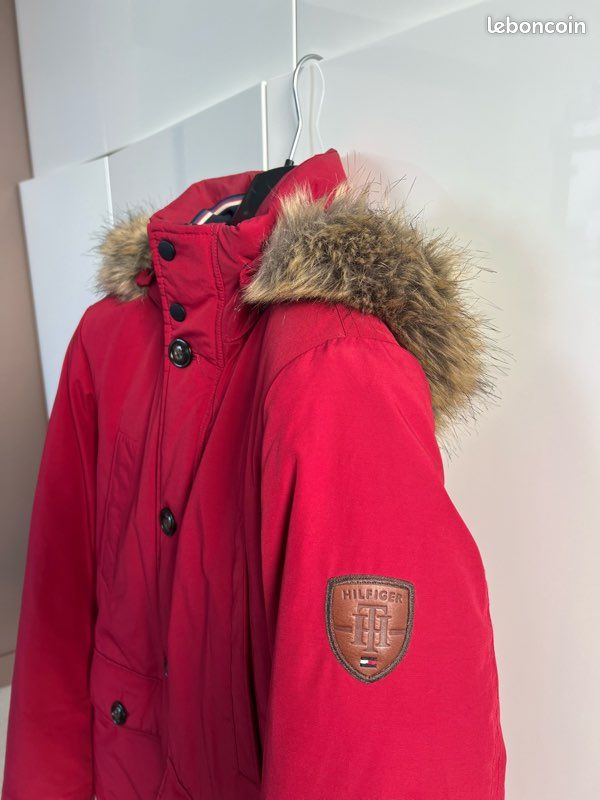 Manteau doudoune parka hiver homme Tommy Hilfiger rouge Vêtements - Main Image