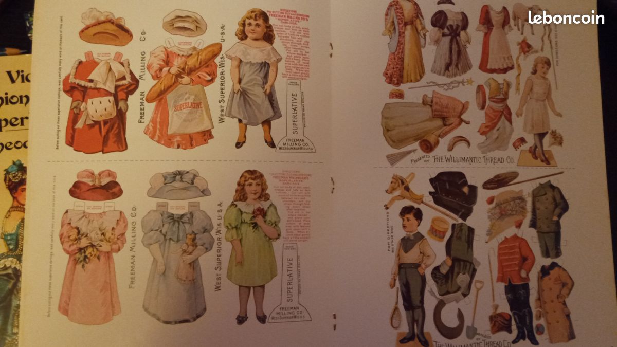 Poupées carton à habiller Antique Advertising Paper Dolls B.Whitton Jendrick (image 1)