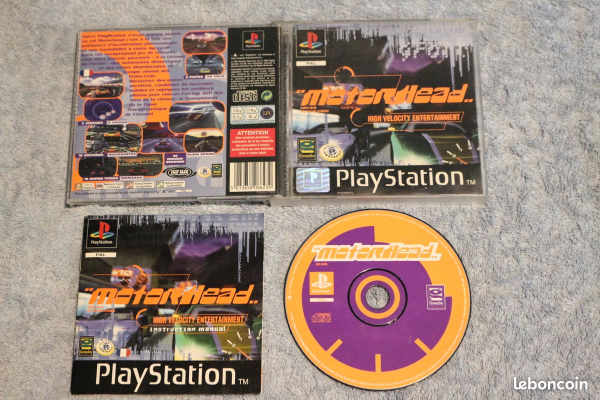 Motorhead Sur Sony PlayStation 1 (PS1) - Jeu Complet Version UK - Boîtier Et Notice Inclus - Bon état