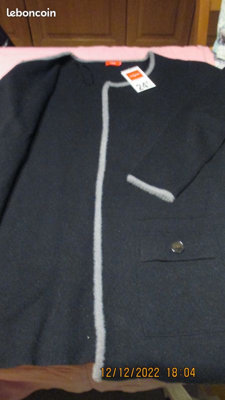 Cardigan ou veste femme en tricot noir (image 5)