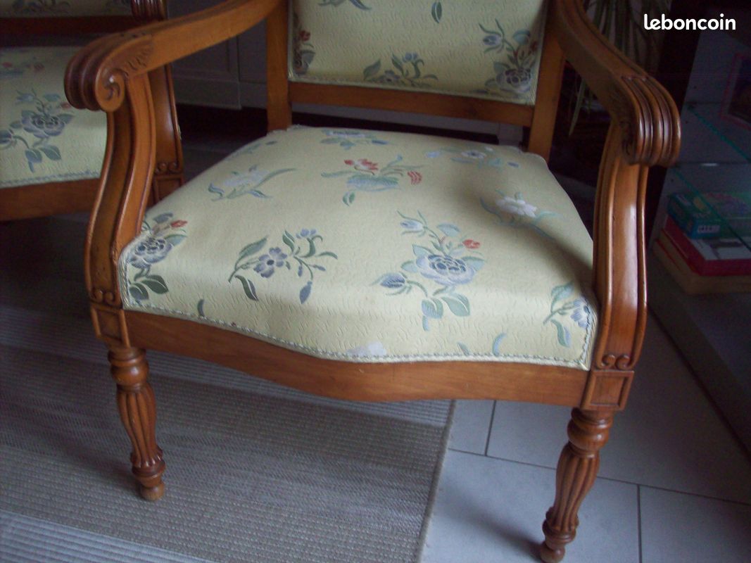 Paire FAUTEUILS Napoléon III (image 3)