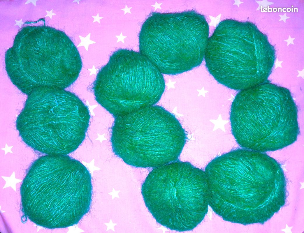 10 pelotes neuves (⚖️25G chacune) démarquées MOHAIR MÉLANGÉ (image 2)