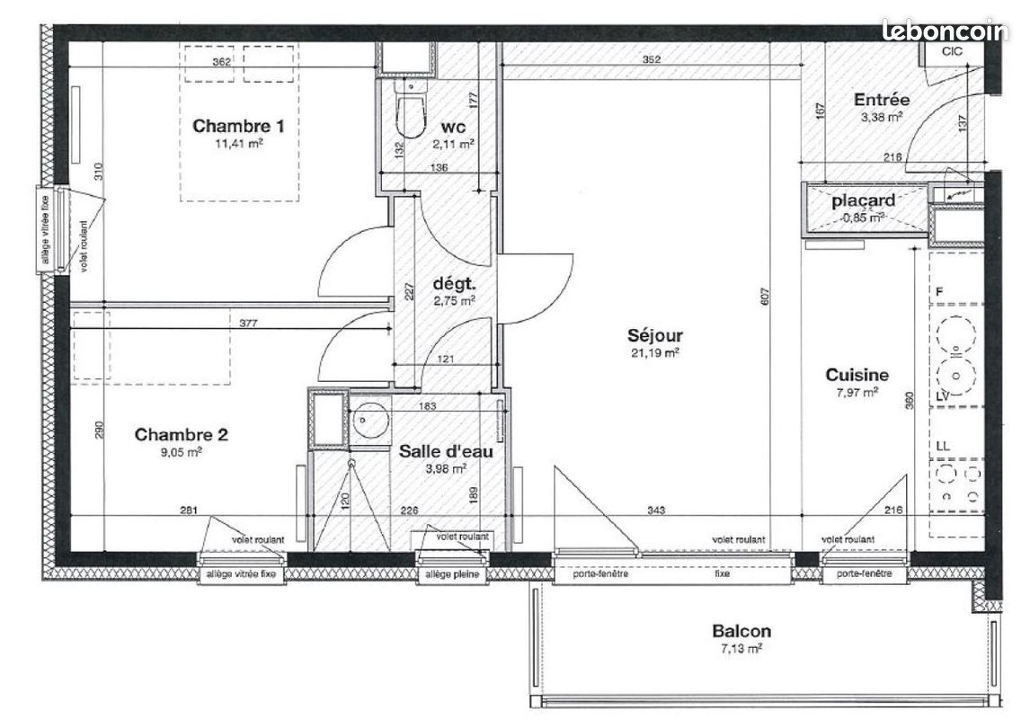 Appartement 3 pièces 63 m² · à Nancy · 63 m² · 861 €/mois