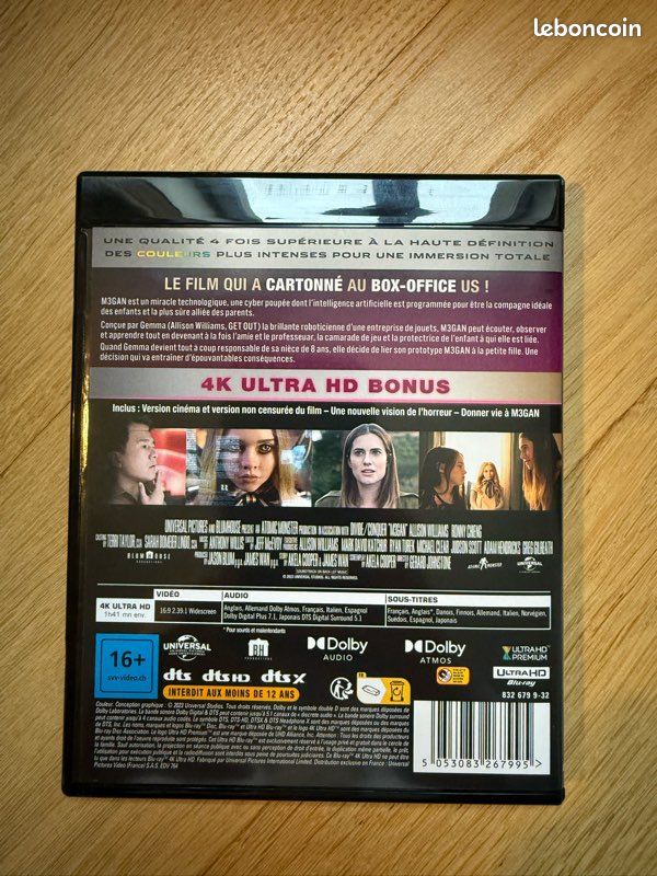 M3GAN Blu-ray HD neuf dans boîtier 4K (image 2)