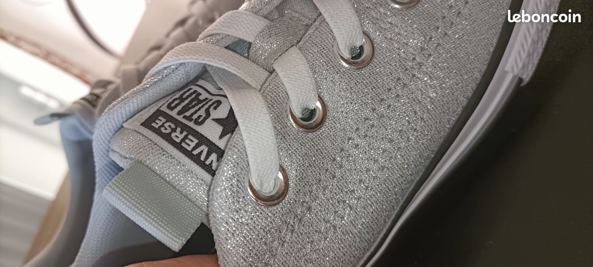 Converse all star basket argentée fille 34 neuve (image 9)