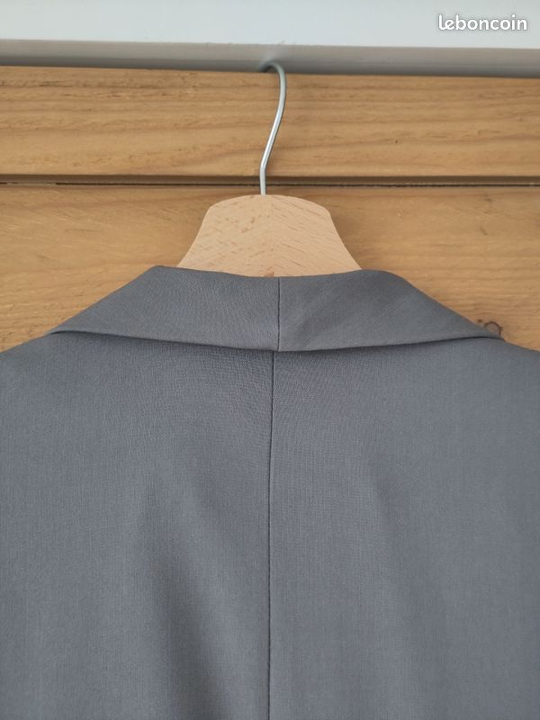 Veste Femme Grise Maison Chic Taille 38/40 - Style Bomber, Doublure Polaire - Occasion Très Bon état