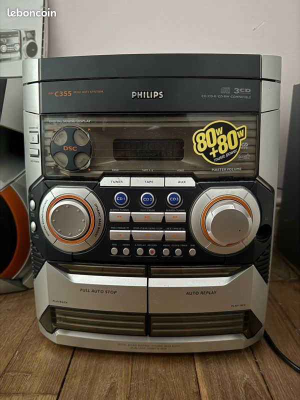 Vintage – Poste Radio Cassette Philips D7162 – Fonctionnel – Occasion