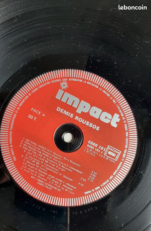 Vinyle 33t Demis ROUSSOS (image 3)