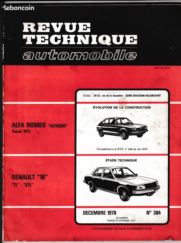Rta renault 18 tl gtl (image 1)