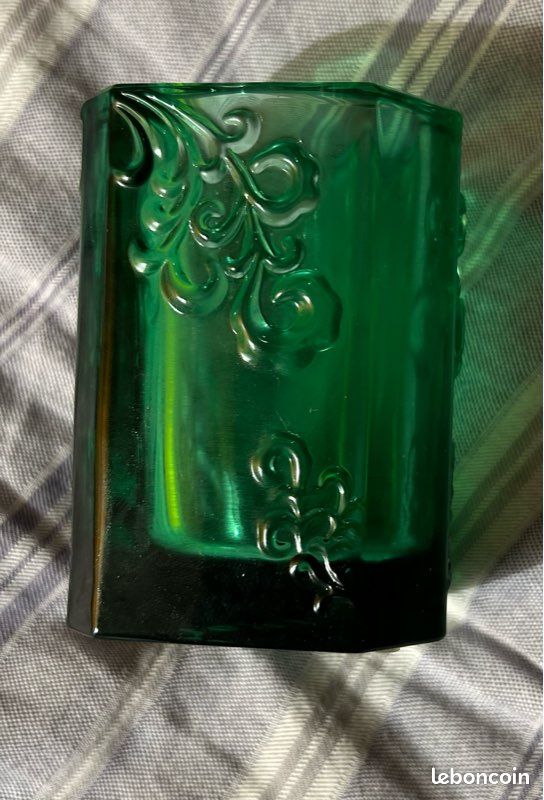 Verre, petit vase, photophore en cristal Tittot (image 1)