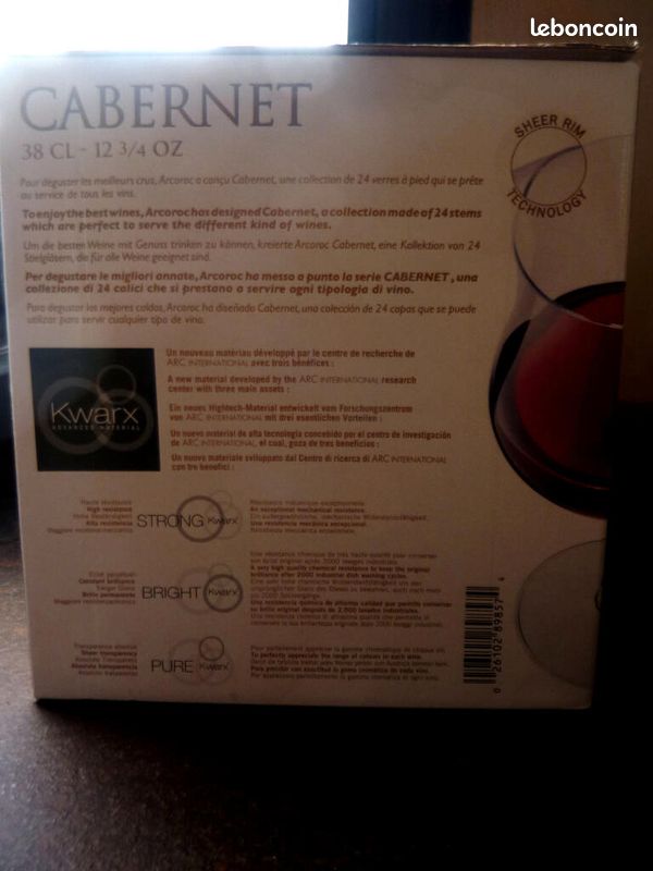 Chef et Sommelier - Arcoroc - Carton Neuf de 6 Verres à vin (image 8)