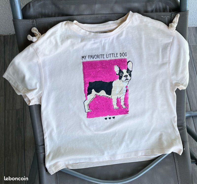 Tee-shirt été court pour fille 10 ans très bon état (image 1)