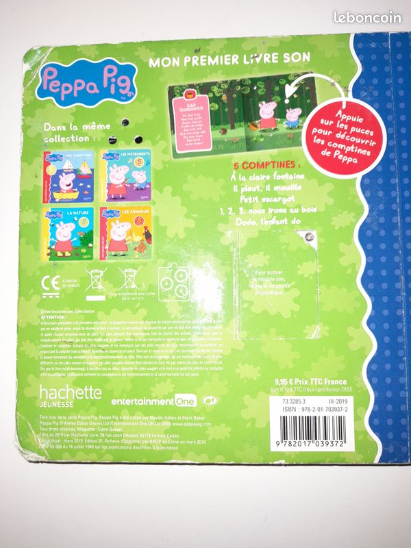 Livre sonore Peppa Pig Mes comptines Vol 2 (image 3)