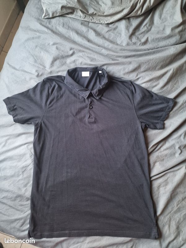 POLOS CELIO NOIR COTON TAILLE XL 30 les Vêtements