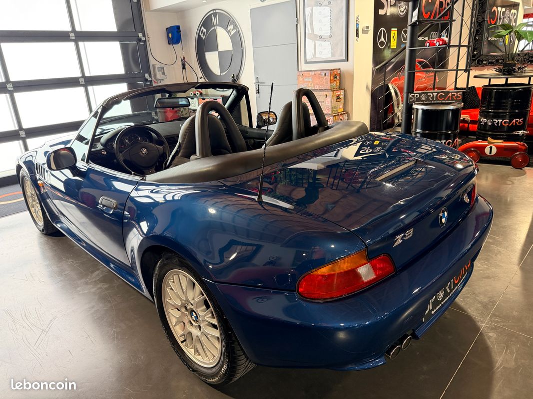 BMW Z3 2.8 6 Cylindres 193cv Phase 2 "PACK M" Bleu Topaze / Sièges Sport M Cuir Noir 01/2000 Seulement 90.000 km "ÉTAT NEUF" *LIVRAISON POSSIBLE (image 5)