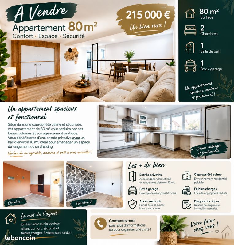 Appartement 3 pièces 80 m² · à Crosne · 80 m² · 215 000 €